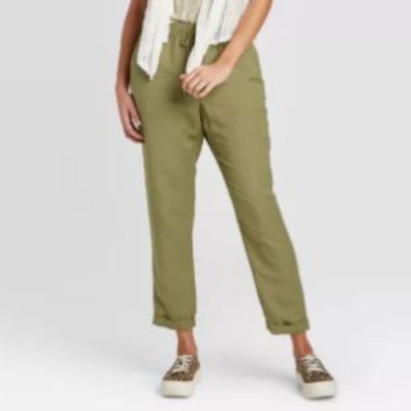 A New Day Pants High-Rise Olive Green Size Small - Picture 3 of 6